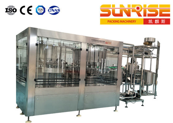 5.5kw Hot Filling Machine , 3 In 1 Beverage Filling Equipment Washing Capping