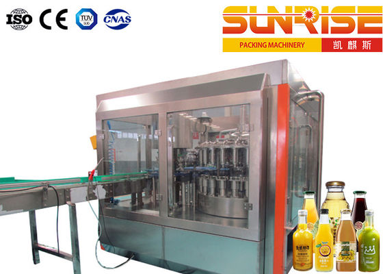 SUNRISE Glass Bottle Filling Line , Water Juice Automatic Bottling Line