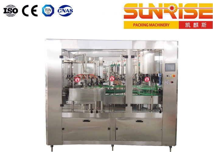 Glass Carbonated Drinks Production Line 9 Filling Head