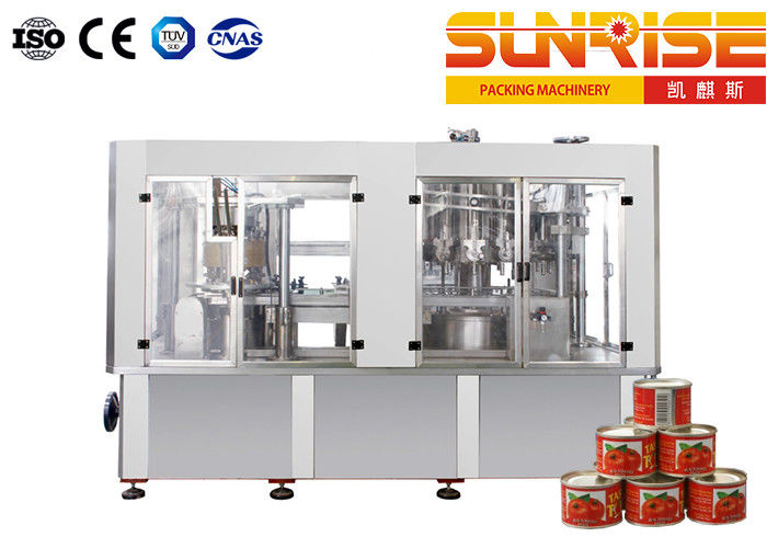 Canned Tomato Sauce Production Line , Sauce Packing Machine 1000C/H