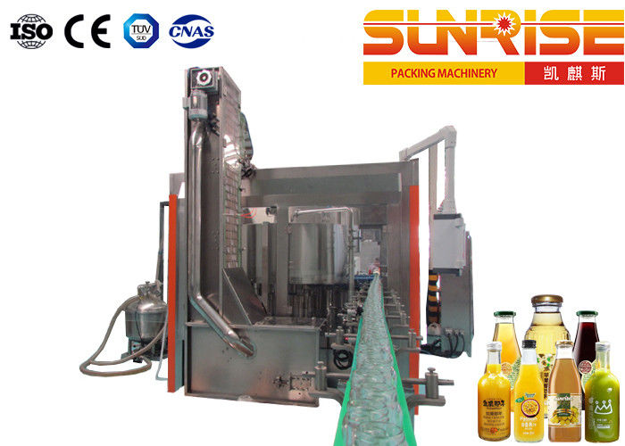 SUNRISE Glass Bottle Filling Line , Water Juice Automatic Bottling Line