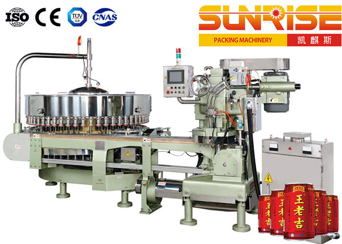 2 in 1 Monobloc Cans Filling Machine 12 Filling Head For Fruit Juice