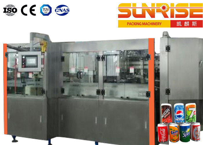 Juice Aluminum Can Filling Machine , SUNRISE Soft Drink Production Line