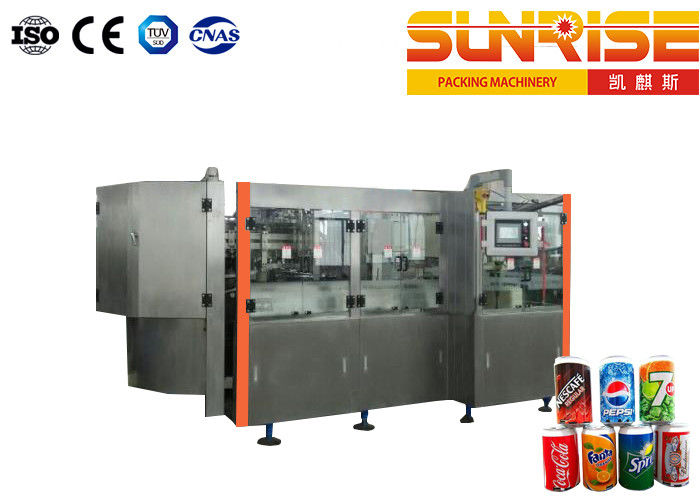 SUNRISE Carbonated Drinks Production Line , 60 heads Beer Can Filling Machine