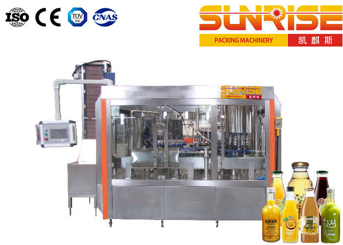 Glass Bottles Energy Drink Filling Machine , 7000 BPH Juice Bottling Machine