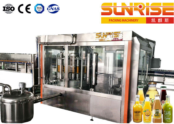 Glass Bottles Energy Drink Filling Machine , 7000 BPH Juice Bottling Machine